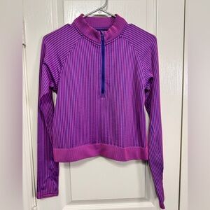 Lululemon Rest Less Ribbed Crop Half Zip